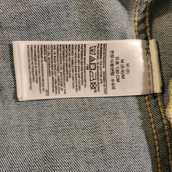 GAP Girl's Classic Jean Jacket. Size M8 - Picture 6 of 6